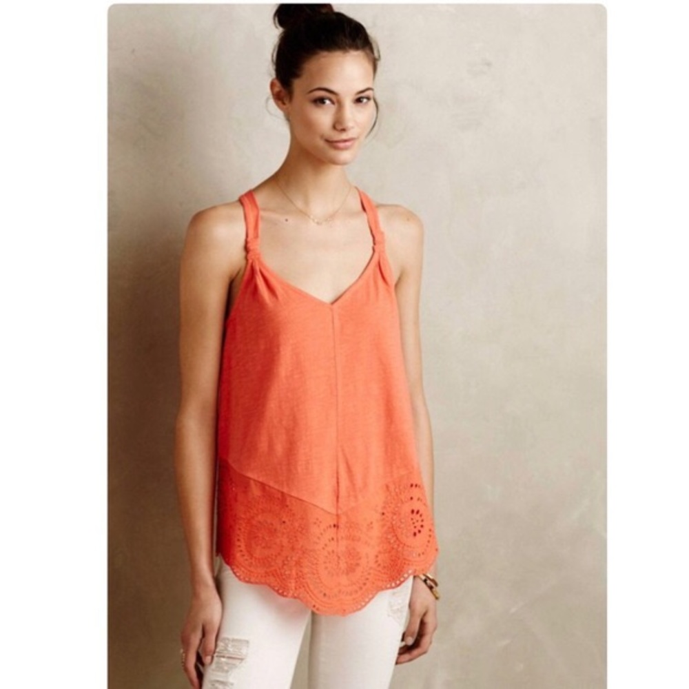✨Anthropologie✨ Orange Tank